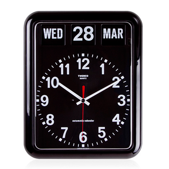 TWEMCO トゥエンコ 掛け時計 パタパタ時計 カレンダー表示 